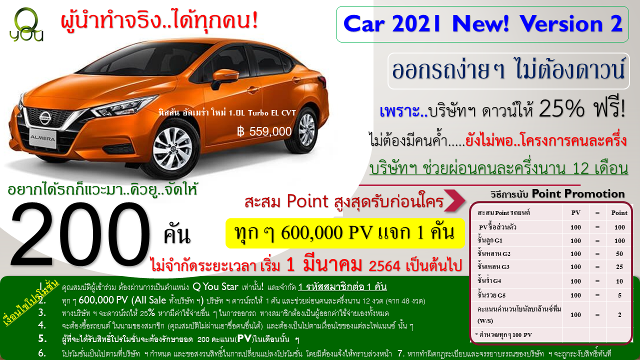 แจกจริง Qyou CAR 2021 New! version2